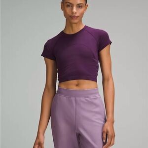 lululemon athletica Rich Purple Crop Top